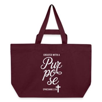 Created With a Pure Purpose - Recycled Shopping Bag Stanley/Stella - burgundy - Front