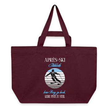 Après ski athlete No mountain too high - Recycled Shopping Bag Stanley/Stella - burgundy - Front