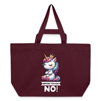 Avant que vous ne demandiez, pas de licorne licorne fan de licorne - Cabas recyclé Stanley/Stella - bordeaux - Devant