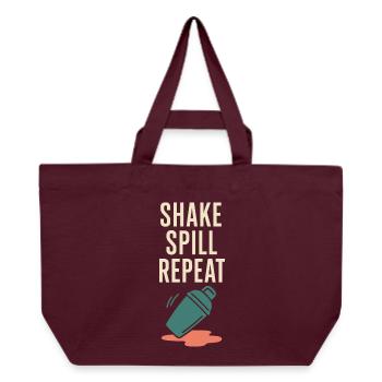 Shaker Steckt Fest Anfänger-mixologe - Recycelte Shopping Bag von Stanley/Stella - Burgunderrot - Vorne