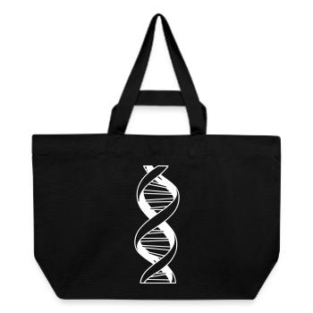 DNA Double Helix Sketch - Recycled Shopping Bag Stanley/Stella - black - Front
