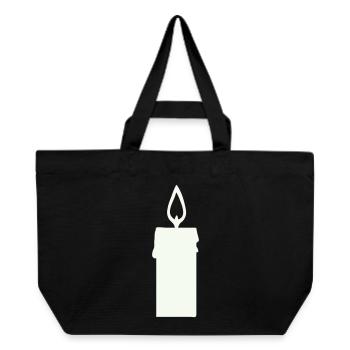 Light silhouette candle in lantern - Recycled Shopping Bag Stanley/Stella - black - Front