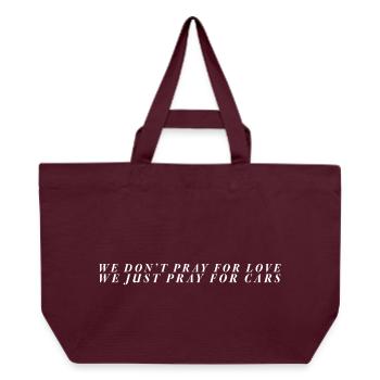 Car Prayers kühne Typografie - Recycelte Shopping Bag von Stanley/Stella - Burgunderrot - Vorne
