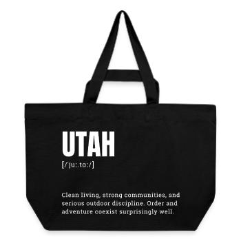 Utah Bold Typography Adventure - Recycled Shopping Bag Stanley/Stella - black - Front