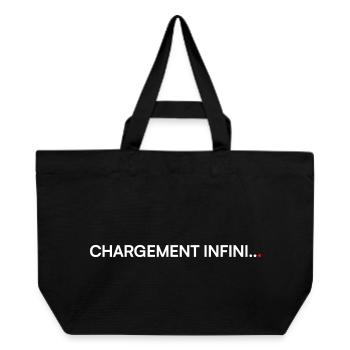 Infinite Loading, Humor, Tiredness, Work - Recycled Shopping Bag Stanley/Stella - black - Front