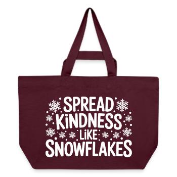 Sur le thème de Noël répandez la gentillesse comme des flocons de neige - Cabas recyclé Stanley/Stella - bordeaux - Devant