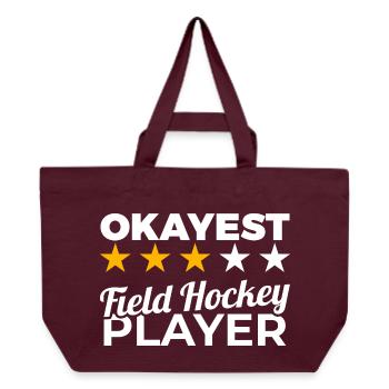 Durchschnittlicher Hockeyspieler - Recycelte Shopping Bag von Stanley/Stella - Burgunderrot - Vorne
