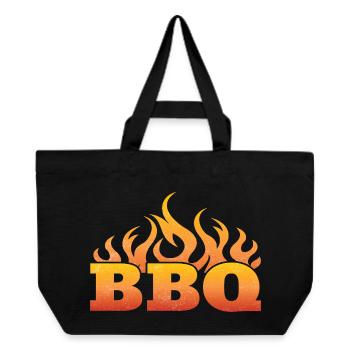 Barbecue Party Flaming BBQ Design - Recycled Shopping Bag Stanley/Stella - black - Front