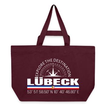 Lübeck - Recycelte Shopping Bag von Stanley/Stella - Burgunderrot - Vorne