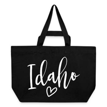 Idaho Heart Women's Love Idaho - Recycled Shopping Bag Stanley/Stella - black - Front
