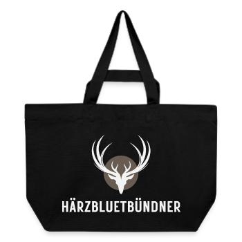 Härzbluetbündner - Recycled Shopping Bag Stanley/Stella - black - Front
