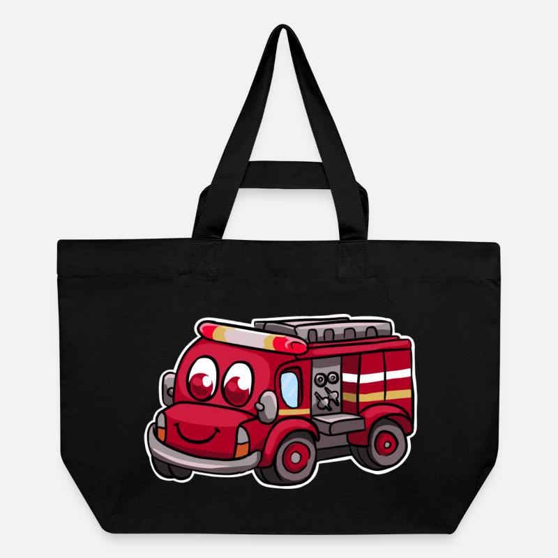 Fire truck fire brigade - Recycled Shopping Bag Stanley/Stella - black