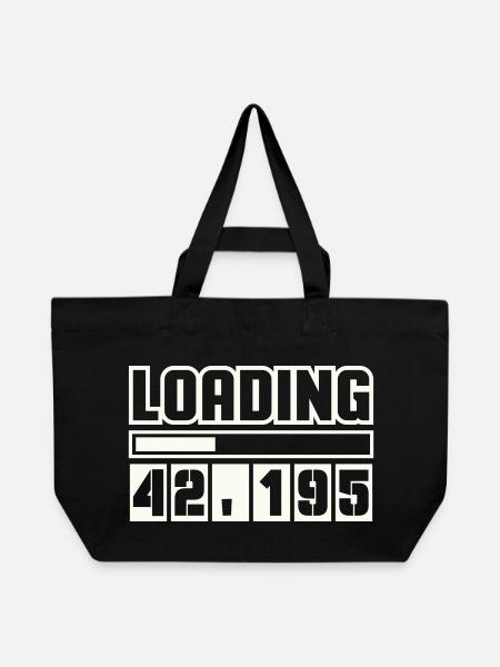 Loading 42,195 Marathon - Recycelte Shopping Bag von Stanley/Stella - Schwarz