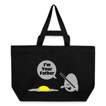 egg vader - Recycelte Shopping Bag von Stanley/Stella - Schwarz - Vorne
