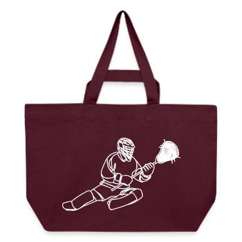 Lacrosse Torwart - Recycelte Shopping Bag von Stanley/Stella - Burgunderrot - Vorne