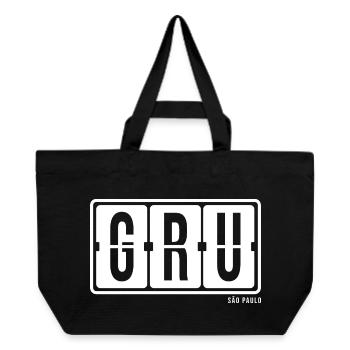 São Paulo GRU, City Souvenir Hoodie, Bag, Mug - Recycled Shopping Bag Stanley/Stella - black - Front