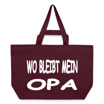 Opa - Recycelte Shopping Bag von Stanley/Stella - Burgunderrot - Vorne