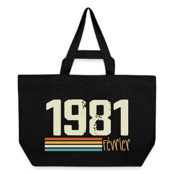 February 1981 - February 1981 Anniversary 1981 - Recycled Shopping Bag Stanley/Stella - black - Front