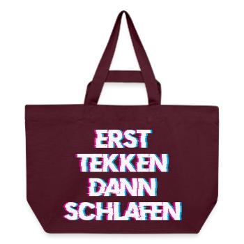 Hardtekk Tekk - Recycled Shopping Bag Stanley/Stella - burgundy - Front