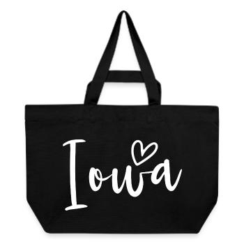 Iowa Heart Women's Love Iowa - Recycled Shopping Bag Stanley/Stella - black - Front