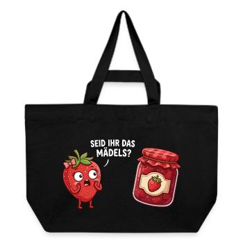 Are You The Girl Strawberry Jam Funny - Recycled Shopping Bag Stanley/Stella - black - Front