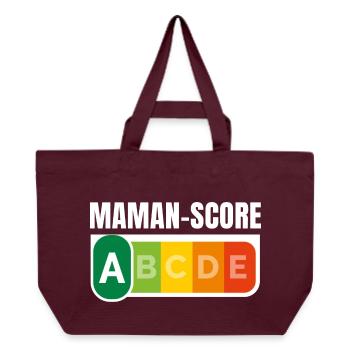 MAMAN-SCORE - Humour Maman - Cabas recyclé Stanley/Stella - bordeaux - Devant