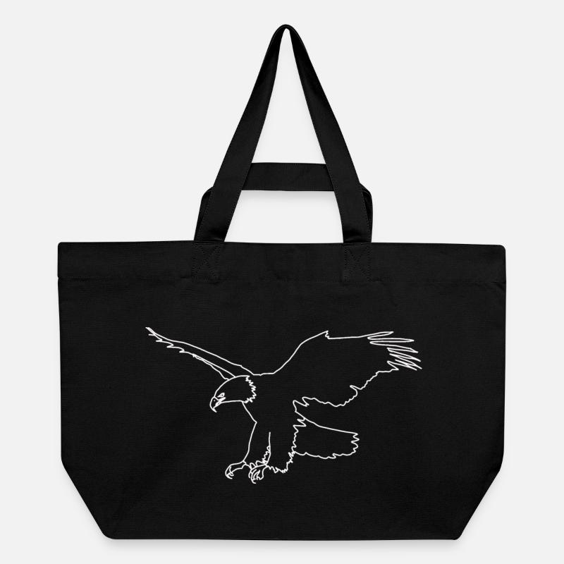 Lineart aigle - Cabas recyclé Stanley/Stella - noir