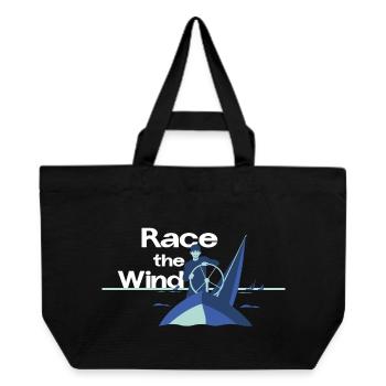Race the Wind – Regatta Crew Sail Saying - Recycled Shopping Bag Stanley/Stella - black - Front