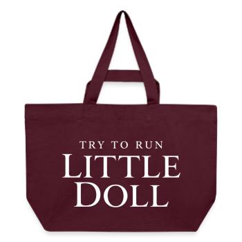 Try to run little doll - Recycelte Shopping Bag von Stanley/Stella - Burgunderrot - Vorne
