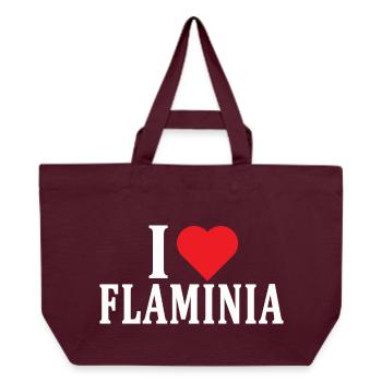 t-shirt J’adore Flaminia idée cadeau t-shirt - Cabas recyclé Stanley/Stella - bordeaux - Devant