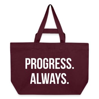 PROGRESS. ALWAYS. | Greyline Official - Recycled Shopping Bag Stanley/Stella - burgundy - Front