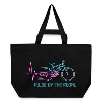 Neon Pulse Bicycle Graphic - Recycled Shopping Bag Stanley/Stella - black - Front