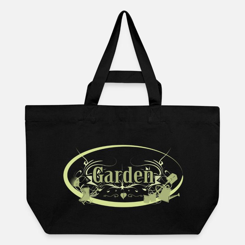 Panneau de jardin vintage anglais avec outils - Cabas recyclé Stanley/Stella - noir