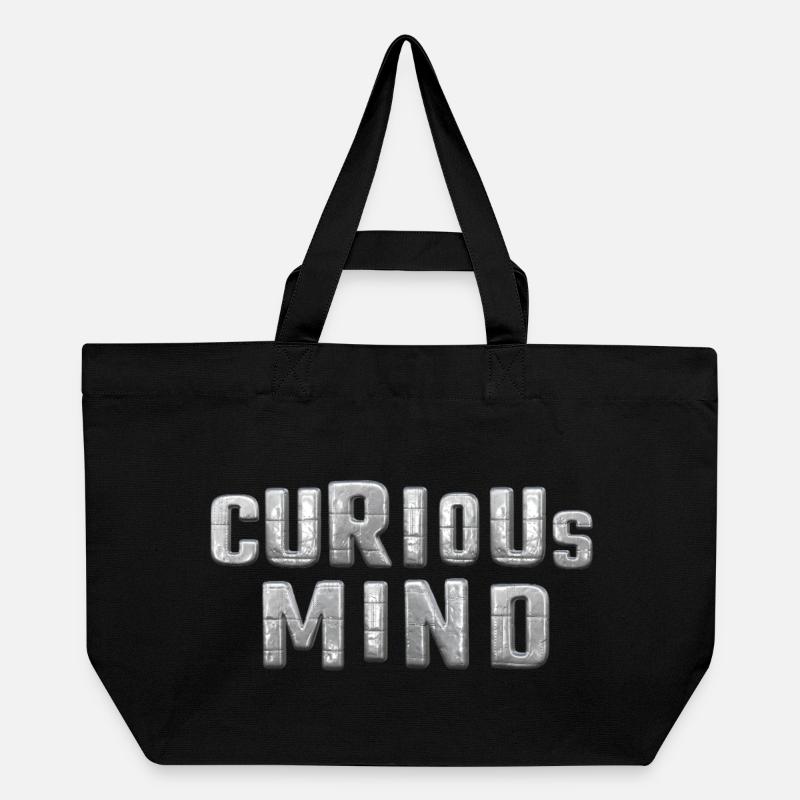 curieux Mind métallisé 3d - Cabas recyclé Stanley/Stella - noir
