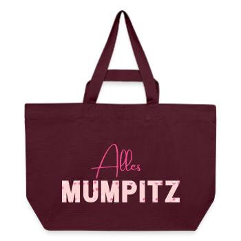 Alles Mumpitz - Wortschätze - vergessene Wörter - Recycelte Shopping Bag von Stanley/Stella - Burgunderrot - Vorne