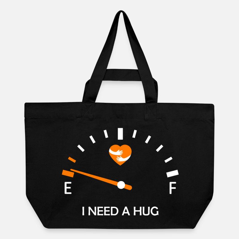 I NEED A HUG Embrassez le Confort et l'Expression - Cabas recyclé Stanley/Stella - noir