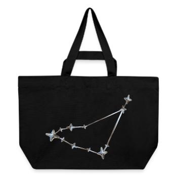 Sternenreihe Konstellation Design - Recycelte Shopping Bag von Stanley/Stella - Schwarz - Vorne