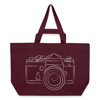 Kamera - Recycelte Shopping Bag von Stanley/Stella - Burgunderrot - Vorne