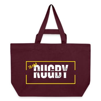 Team rugby yellow - Recycled Shopping Bag Stanley/Stella - burgundy - Front