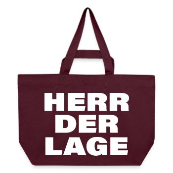 HERR DER LAGE - Recycelte Shopping Bag von Stanley/Stella - Burgunderrot - Vorne