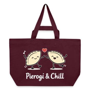 Pierogi & Chill : Piérongis dansants drôles Polska - Cabas recyclé Stanley/Stella - bordeaux - Devant