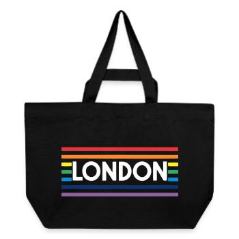 LONDON Urban Rainbow - Recycled Shopping Bag Stanley/Stella - black - Front