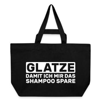 Baldness So that I save the shampoo - Recycled Shopping Bag Stanley/Stella - black - Front
