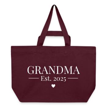 Grandma Established 2025 - Recycled Shopping Bag Stanley/Stella - burgundy - Front