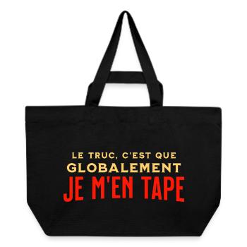 Globalement je m'en tape - Cabas recyclé Stanley/Stella - noir - Devant