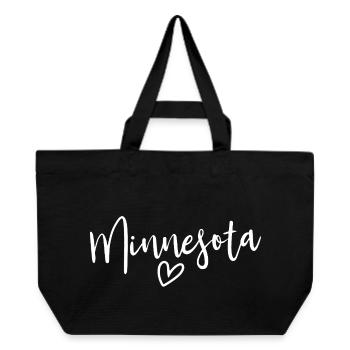 Minnesota Heart Women's Love Minnesota - Recycled Shopping Bag Stanley/Stella - black - Front