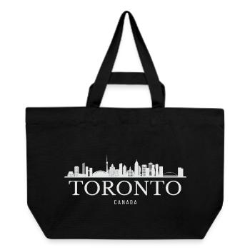 Toronto Skyline, Toronto Canada - Recycled Shopping Bag Stanley/Stella - black - Front
