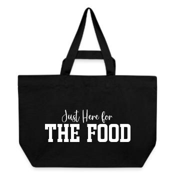 Just Here for The Food - Recycled Shopping Bag Stanley/Stella - black - Front