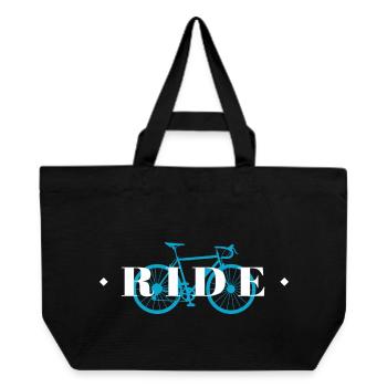 Ride a bike - Recycled Shopping Bag Stanley/Stella - black - Front
