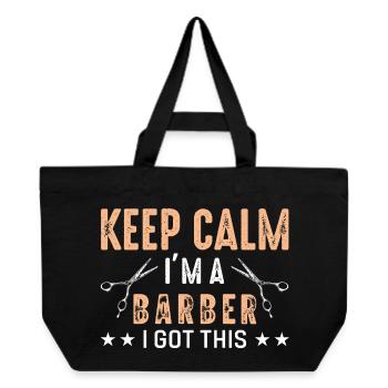 Barbier, reste calme - Cabas recyclé Stanley/Stella - noir - Devant